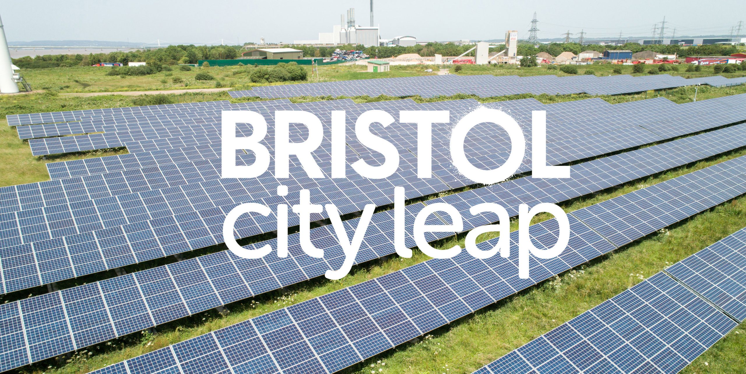 Bristol City Leap header image with photovoltaic panel backgroung