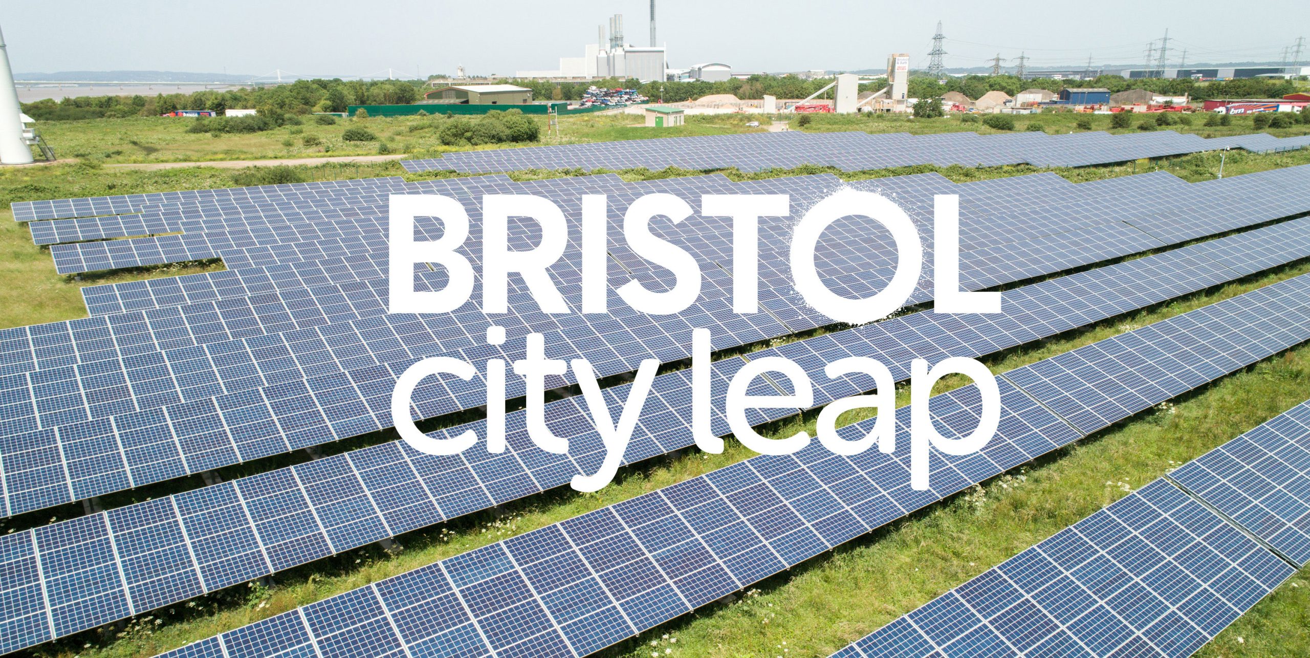 Bristol City Leap header image with photovoltaic panel backgroung